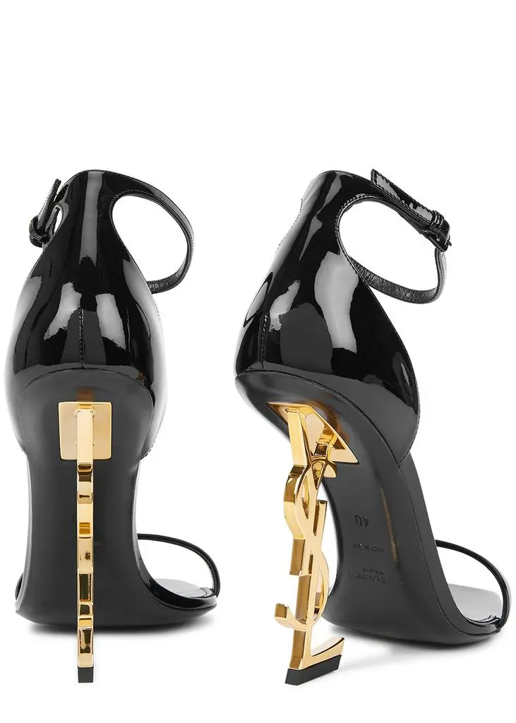 Yves Saint Laurent Opyum 110 logo patent leather sandals 3