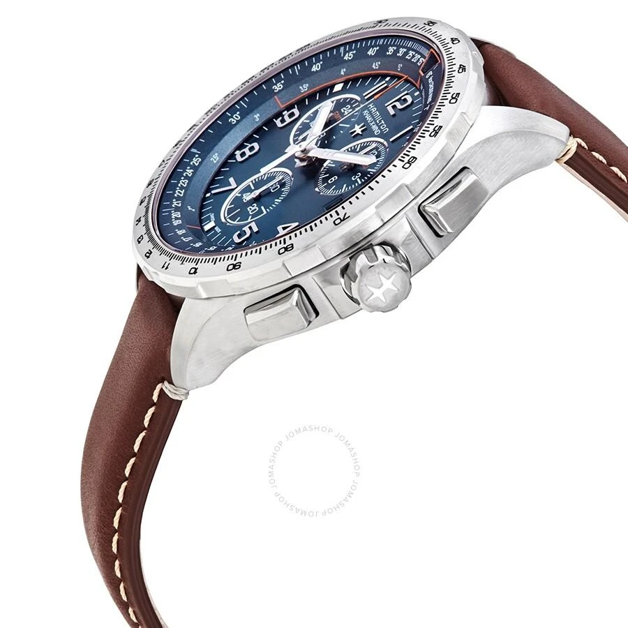 Hamilton Khaki X-Wind Chronograph Quartz Blue Dial Men's Watch H77922541 2