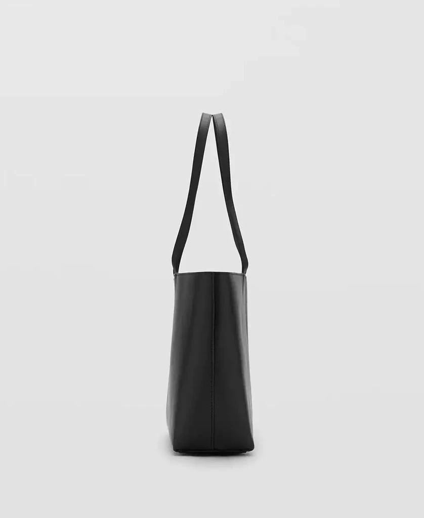Mango Women's Leather Shopper Bag 6