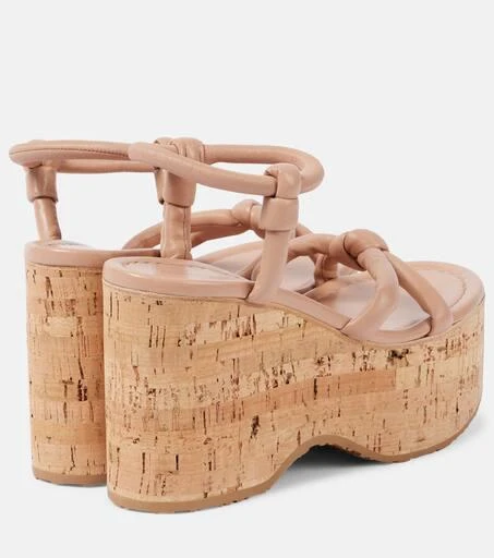 Gianvito Rossi Leather wedge sandals 3