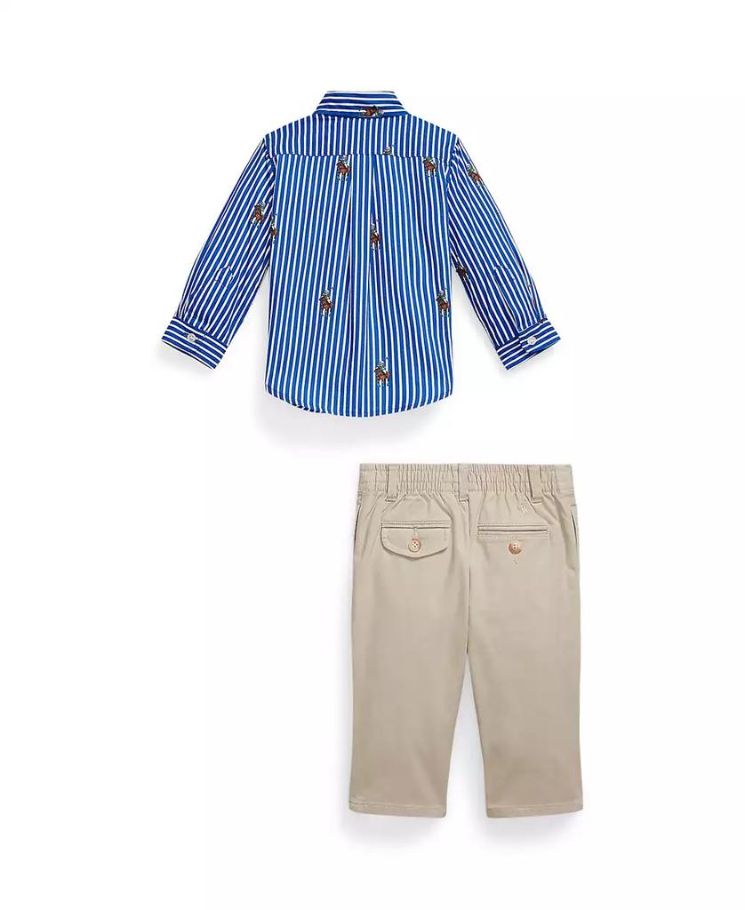 Ralph Lauren Baby Boys
 Long-Sleeve Shirt and Flex Abrasion Pants, 2-Piece Set