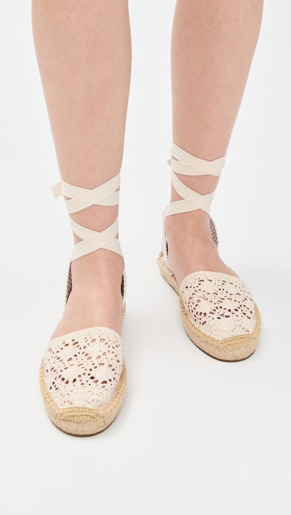 Soludos The Lauren Lace Up Crochet Espadrilles