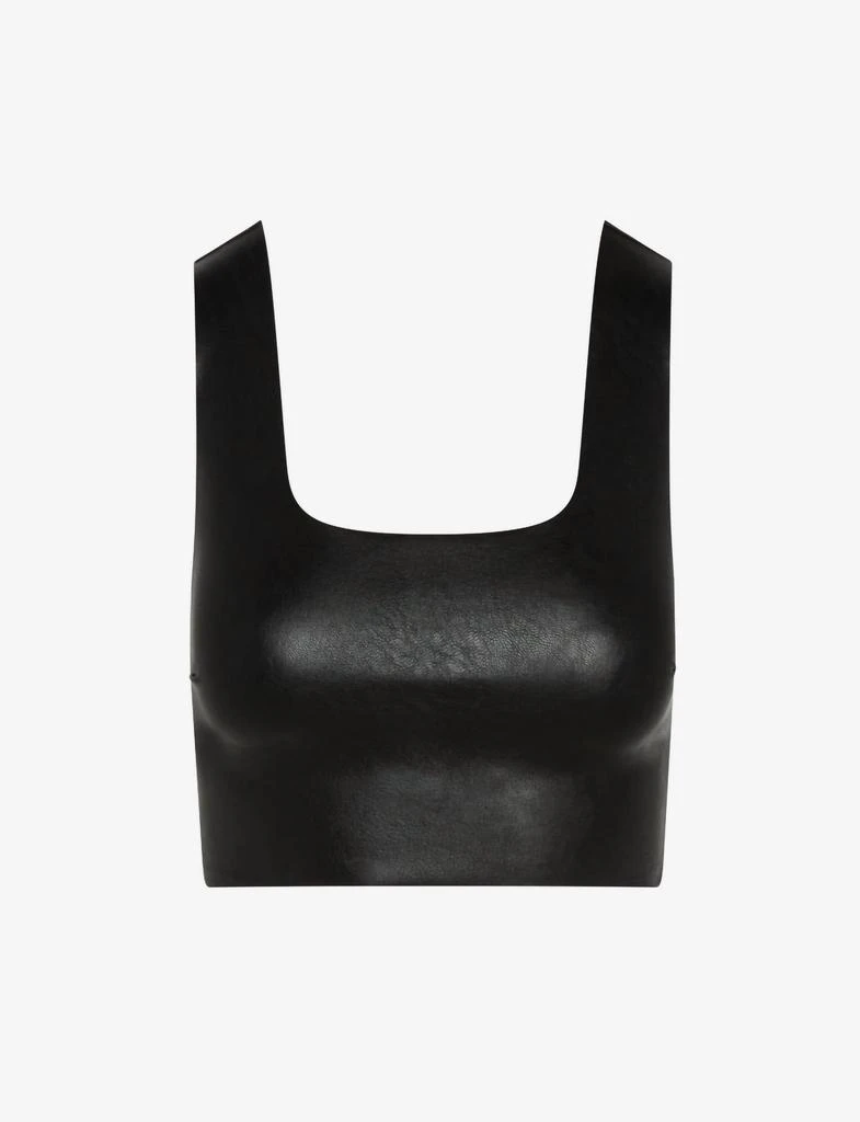 Commando Commando - Women's Faux Leather Squareneck Crop Top 1