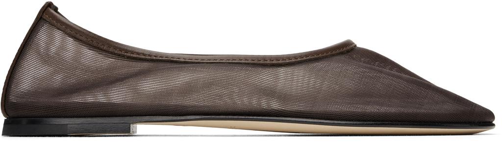Dear Frances Brown Balla Mesh Ballerina Flats