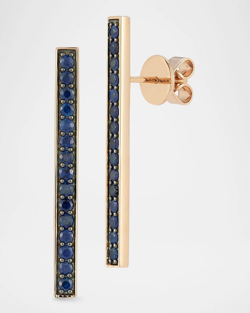 Walters Faith Classic 18K Rose Gold and Blue Sapphire Earrings