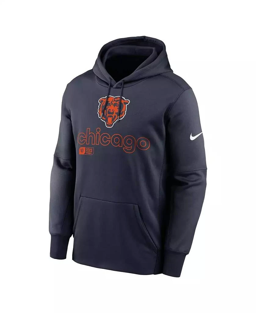 NIKE Men's Navy Chicago Bears Performance Pullover Hoodie 2