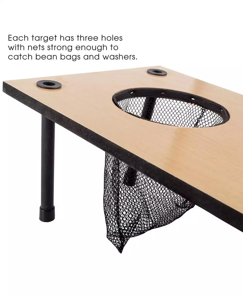 Trademark Global Hey Play 2-In-1 Washer Pitch And Beanbag Toss Set - Indoor Or Outdoor Wooden Classic Team Backyard And Tailgate Party Games For Kids And Adults 3