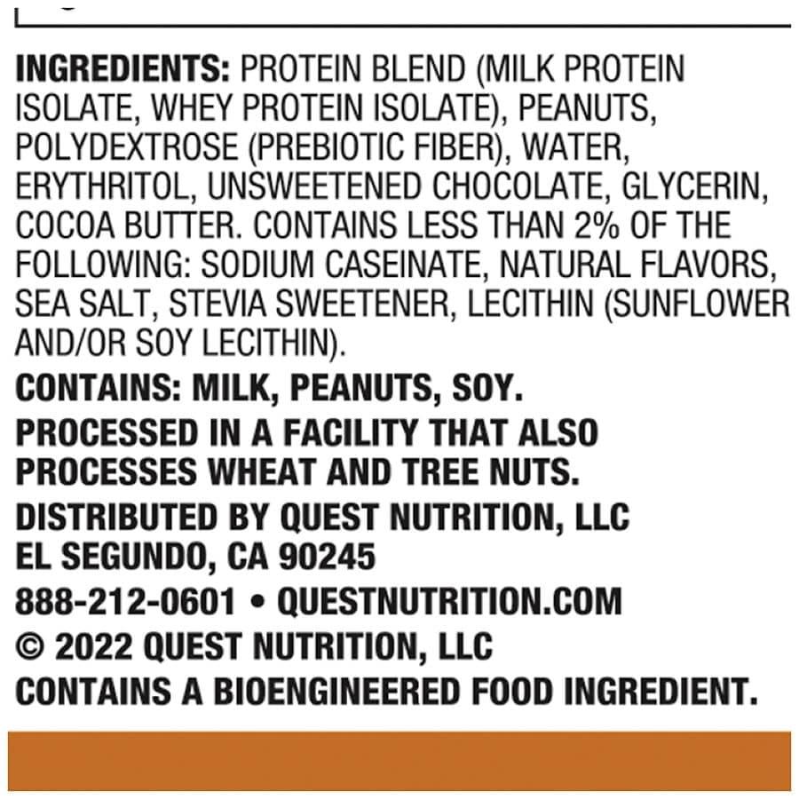 Quest Nutrition Protein Bar Chocolate Peanut Butter