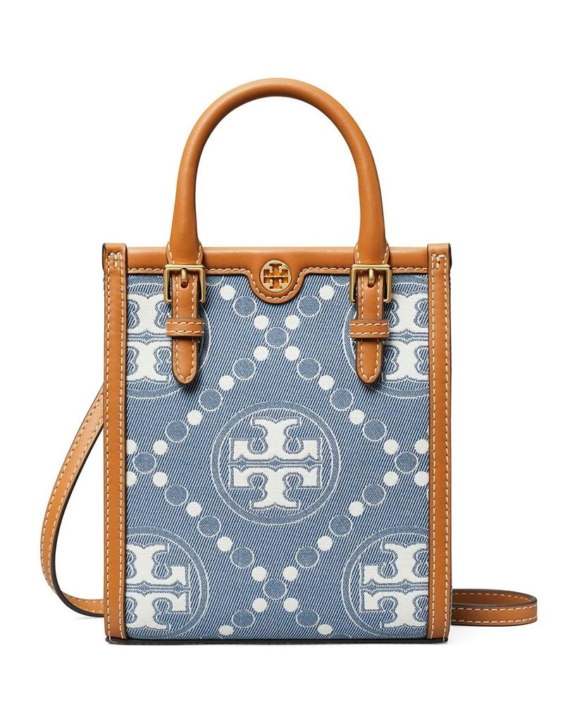 Tory Burch Mini T Monogram Denim Tote 1