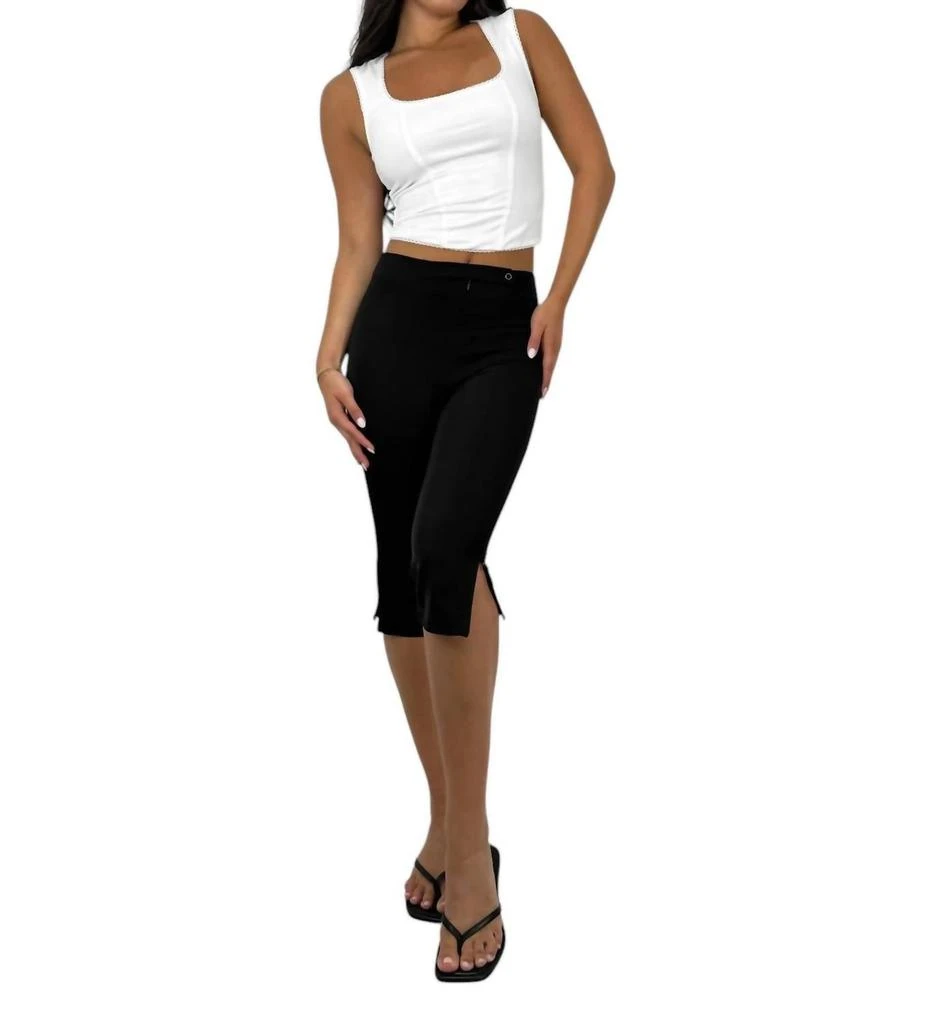 Et Clet Et Clet - High Rise Zipper Capri Pants 5