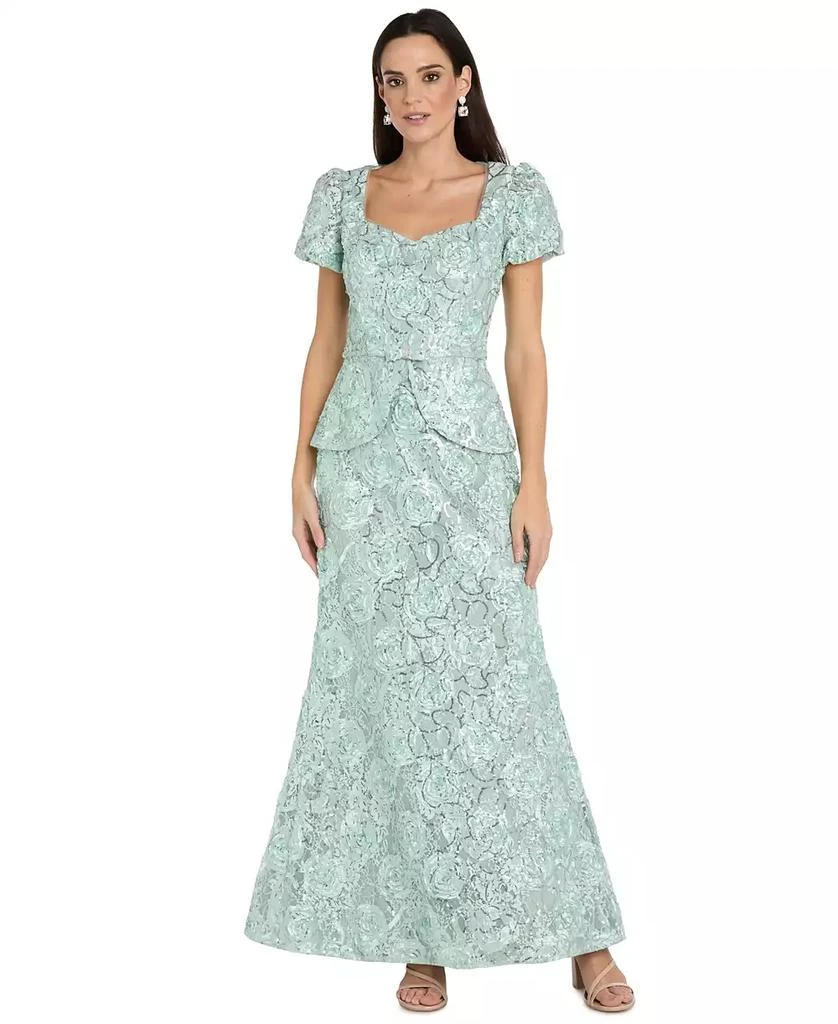 R & M Richards Women's Puff-Sleeve Peplum Ball Gown - Dresses & Skirts - Compare Prices from 5+ Stores - Free Shipping - BeyondStyle R & M Richards Women's Puff-Sleeve Peplum Ball Gown - Dresses & Skirts - Compare Prices from 5+ Stores - Free Shipping - BeyondStyle