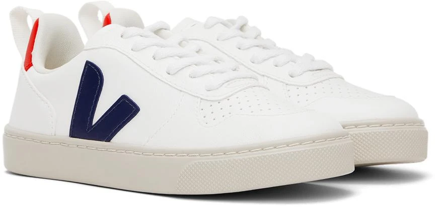 VEJA Kids White & Navy Esplar Sneakers 4