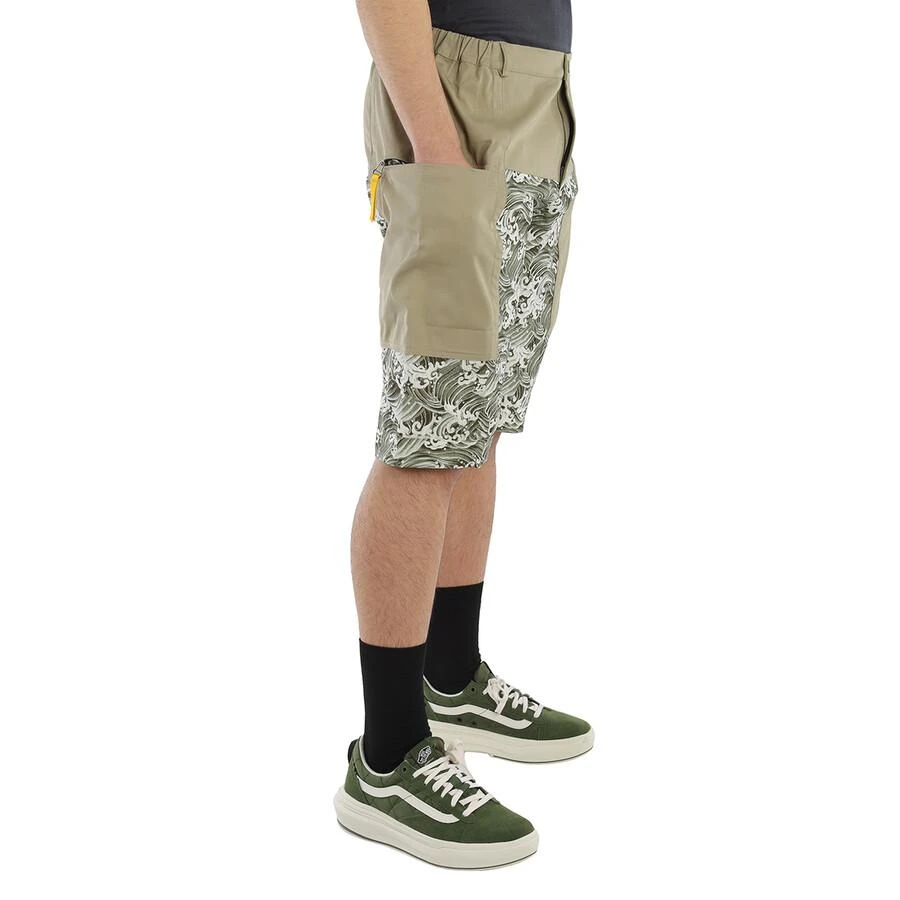 Geym Men's Beige Bermuda Shorts With Wave Pattern 2