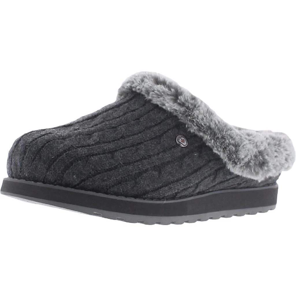 SKECHERS Keepsakes Ice Angel Womens Cable Knit Faux Fur Clogs 3