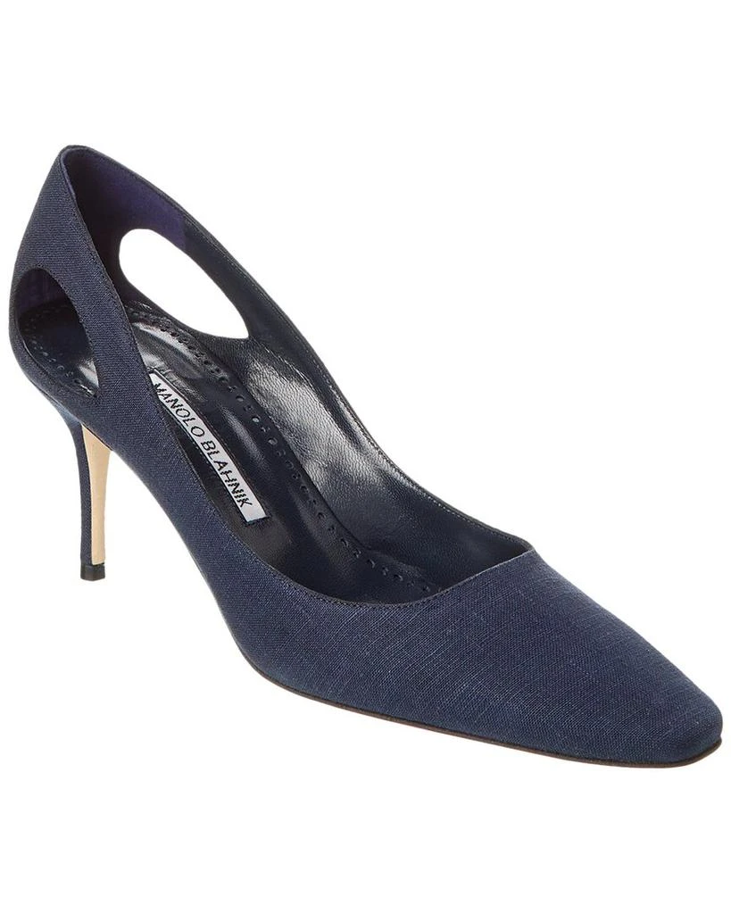Manolo Blahnik Toplaca 70 Linen Pump 1