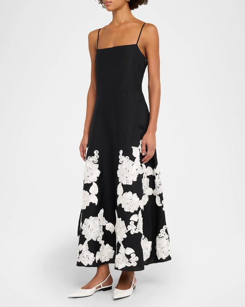 SIMKHAI Annabella Floral Embroidered Midi Dress 4