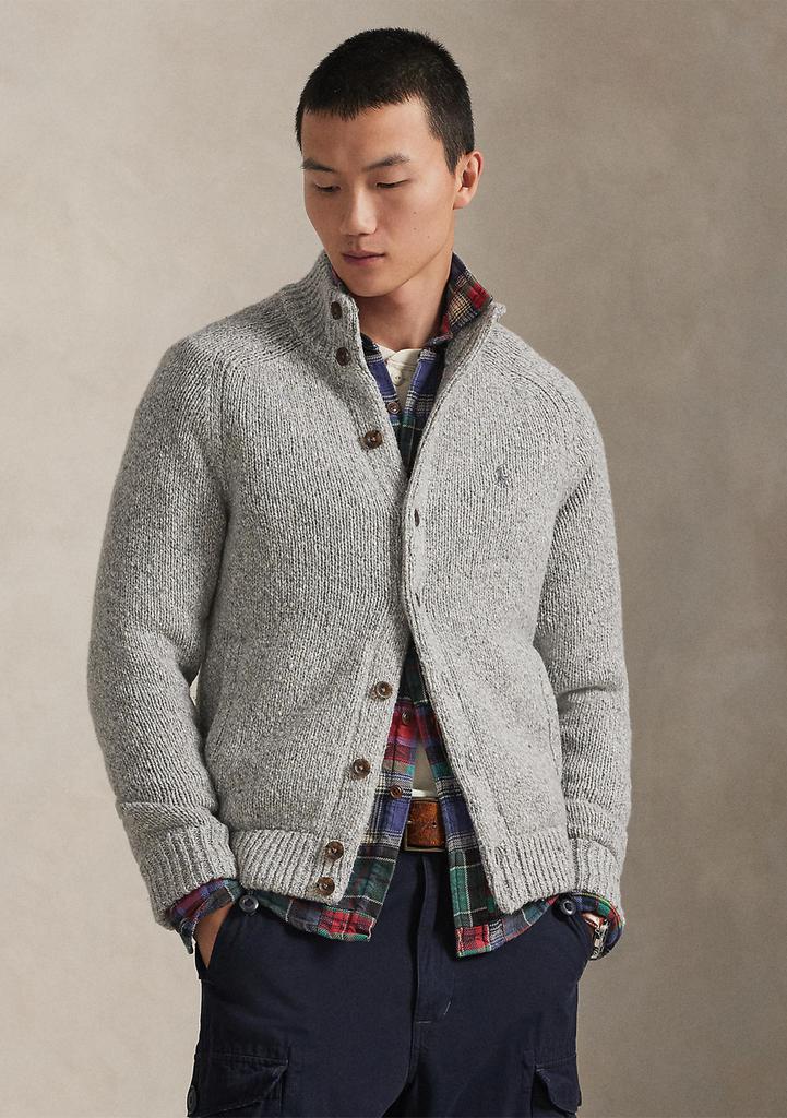 Ralph Lauren Wool-Blend Mock Neck Cardigan