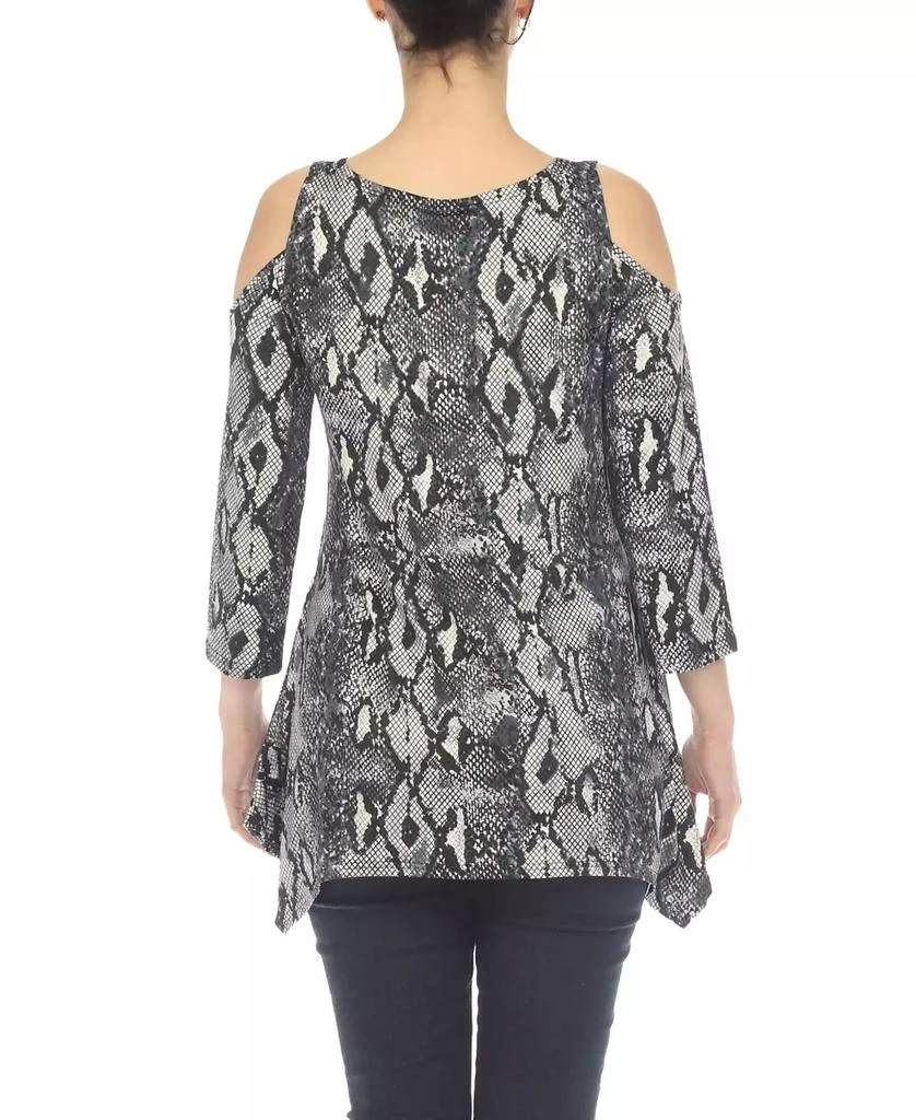 White Mark Maternity Snake Print Cold Shoulder Tunic 9