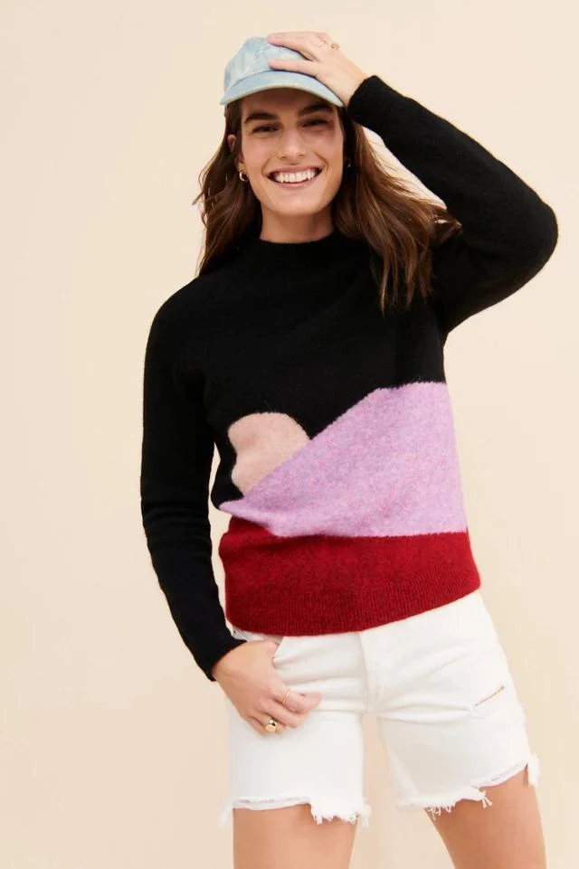 VEDA VEDA Sunset Mock Neck Sweater 1