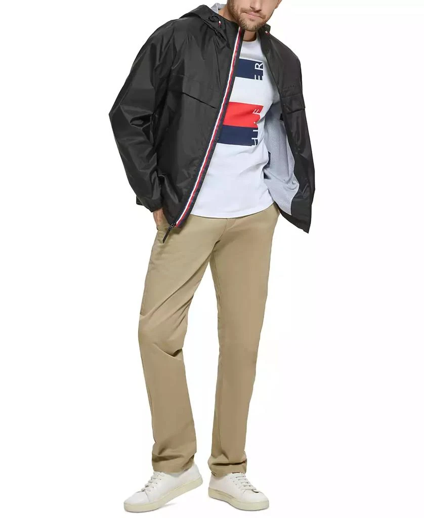 Tommy Hilfiger Men's Stretch Hooded Zip-Front Rain Jacket 6
