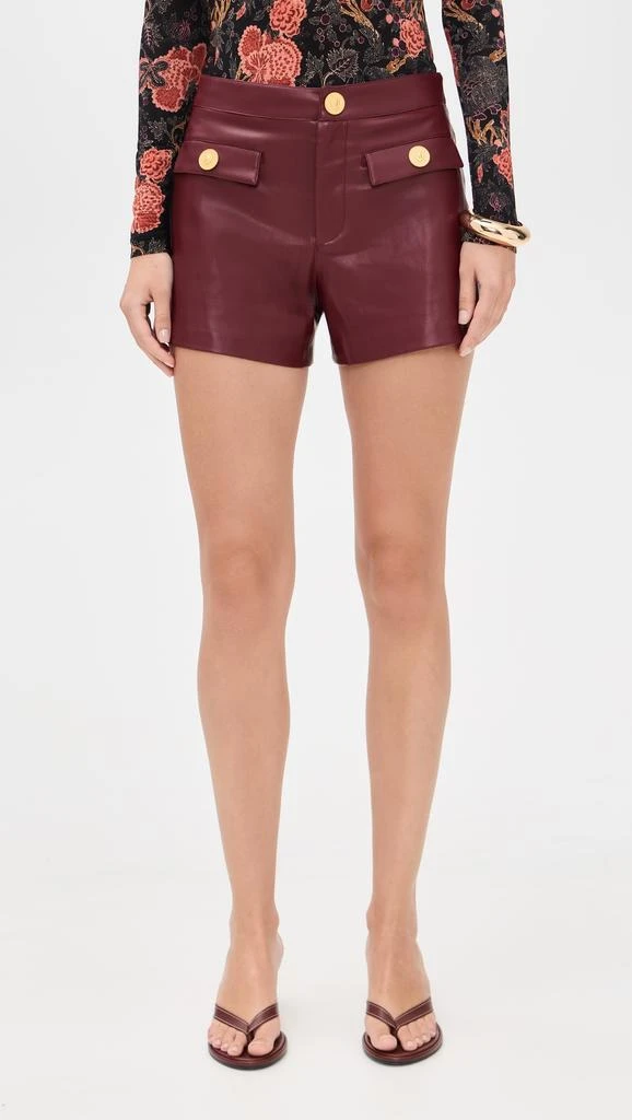 LAGENCE Dionne Faux Leather Shorts 6