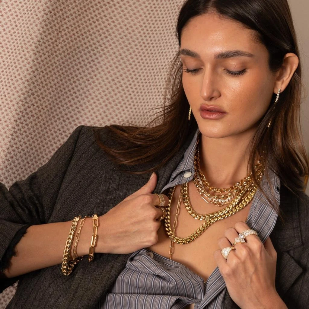 SHYMI 5mm Paper Clip Chain Bracelet — 18k Gold-Filled, Size 6 or 7, Day to Night 2