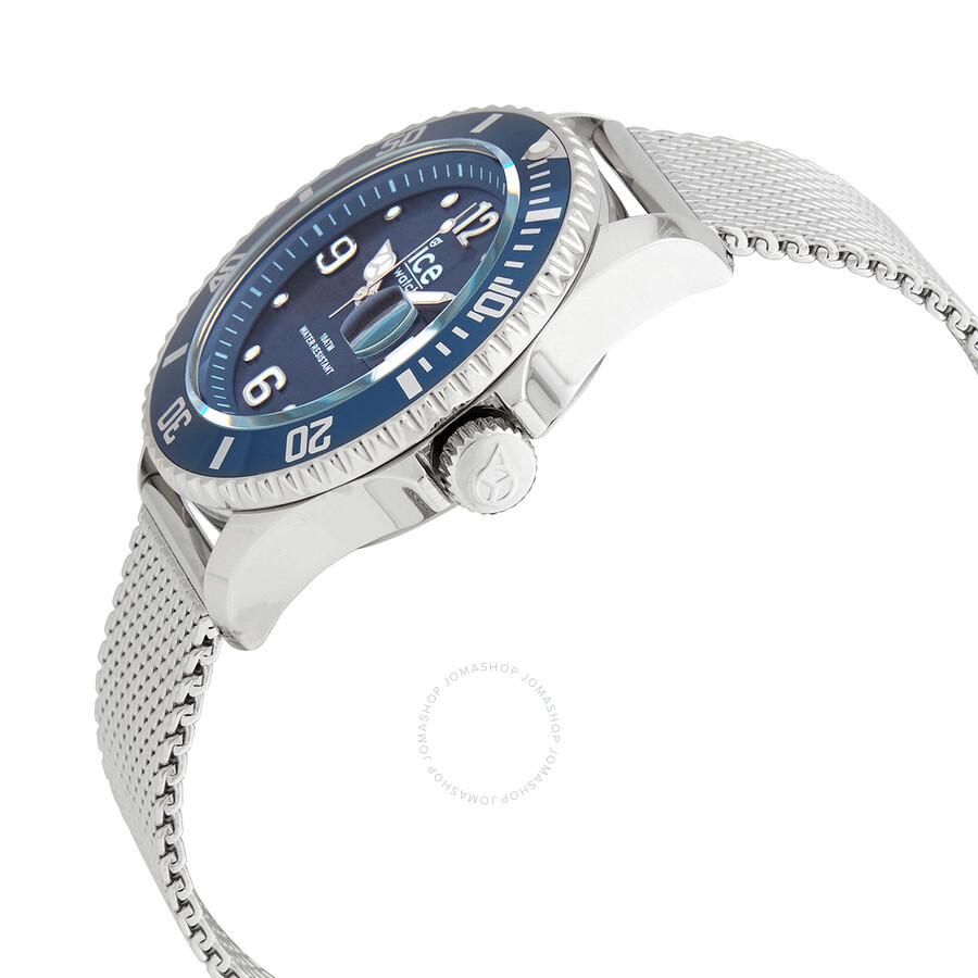 ICE Ice Quartz Blue Dial Stainless Steel Mesh Men's Watch 017667