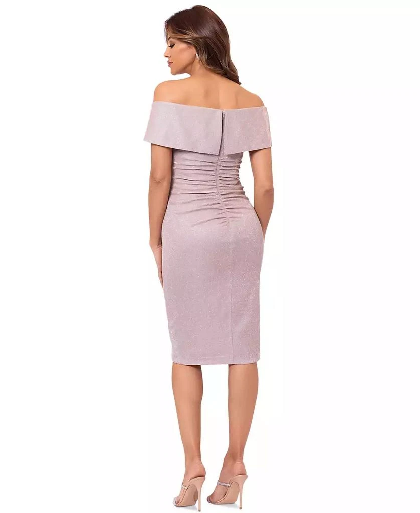 XSCAPE Women's Galaxy Off-The-Shoulder Glitter Dress 2