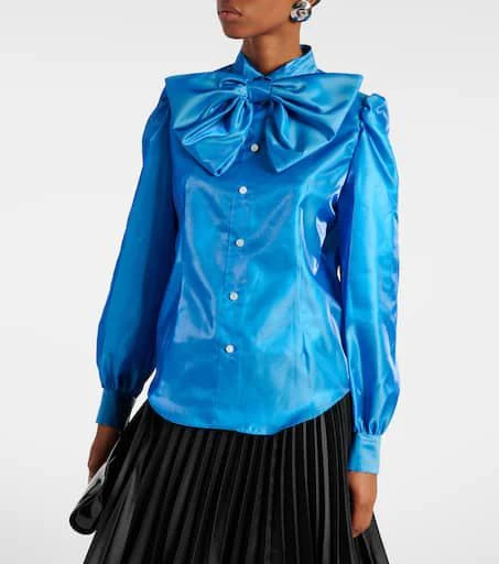 Noir Kei Ninomiya Bow-detail satin blouse 7