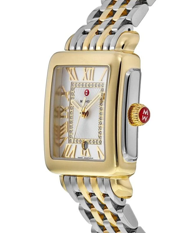 Michele Michele Deco Madison Silver Diamond Dial Two Tone Bracelet Women's Watch MWW06G000013 3