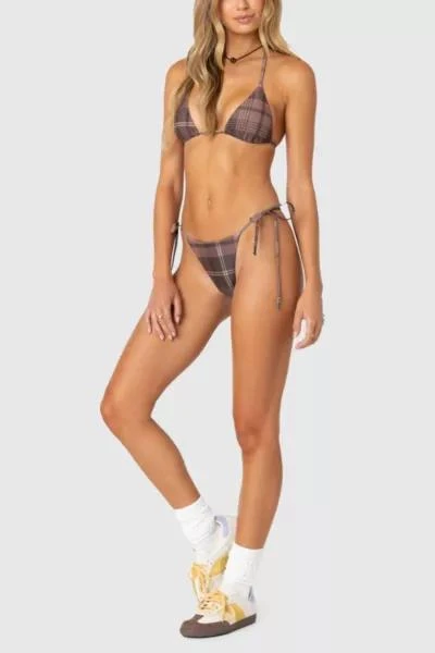 Edikted Edikted Wilhelmina Plaid String Bikini Bottom 3