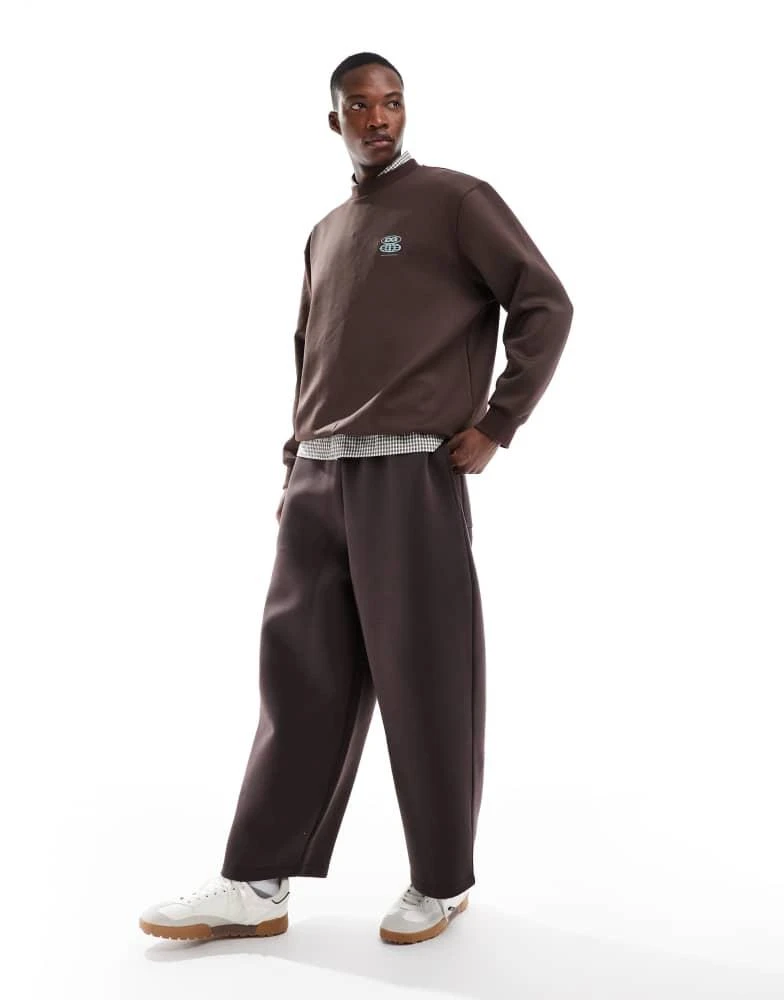 ASOS ASOS DESIGN oversized balloon scuba jogger in grey 1