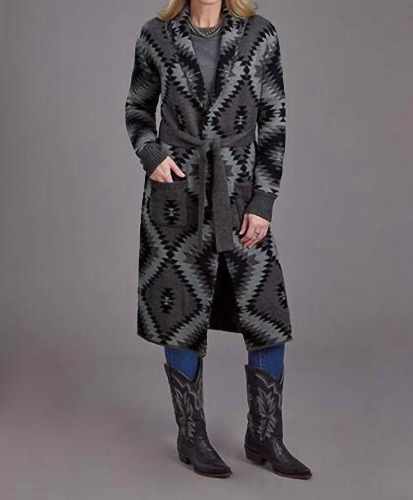 STETSON Stetson - Aztec Belted Cardigan