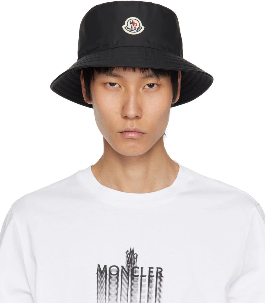 Moncler Black Water-Repellent Bucket Hat - Hats - Free  display picture 1