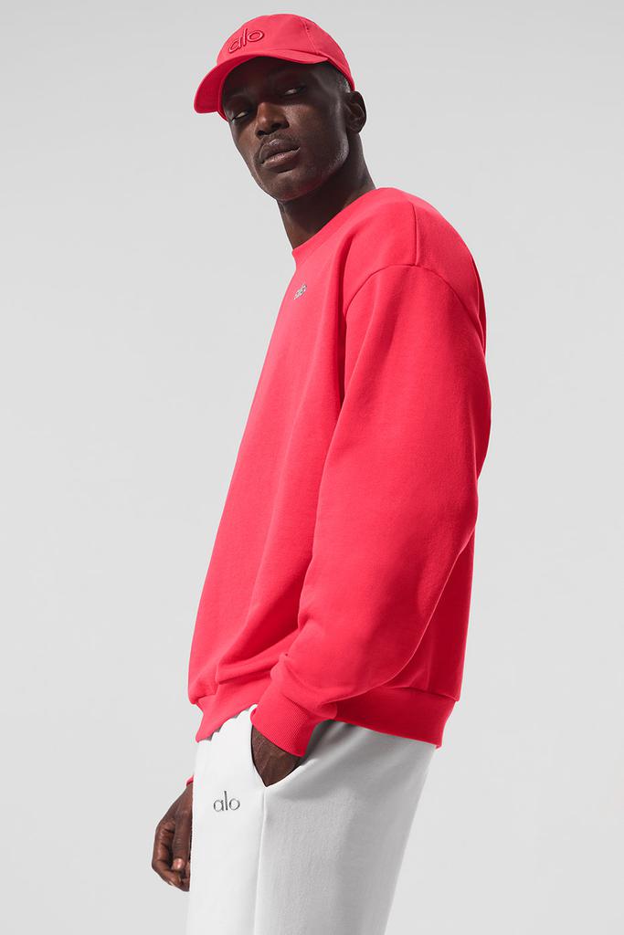 Alo Accolade Crew Neck Pullover - Candy Red - Hoodies - Free