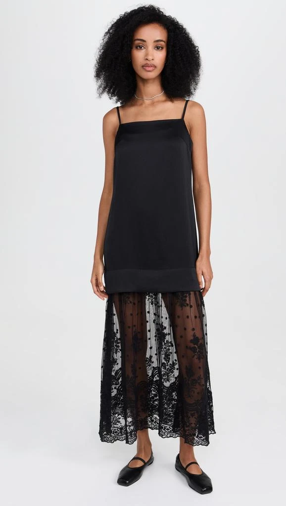 Sea Noa Satin Slip Dress with Lace Skirt 6