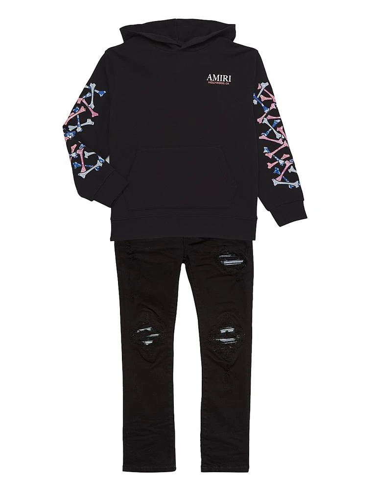 AMIRI Little Girl
s 
Girl
s Bandana Bones Stacked Hoodie 2