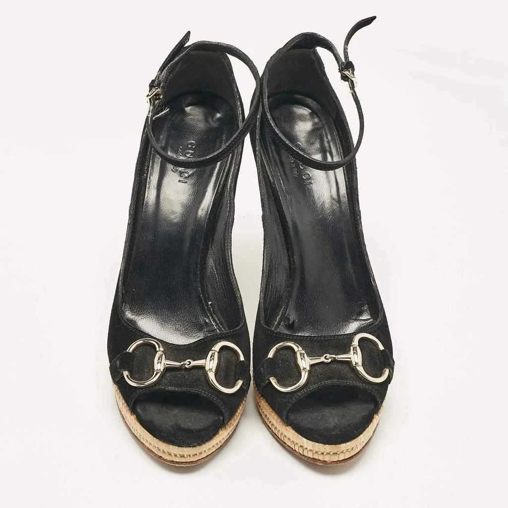 Gucci Gucci Black Suede Wedge Pumps Size 38 3