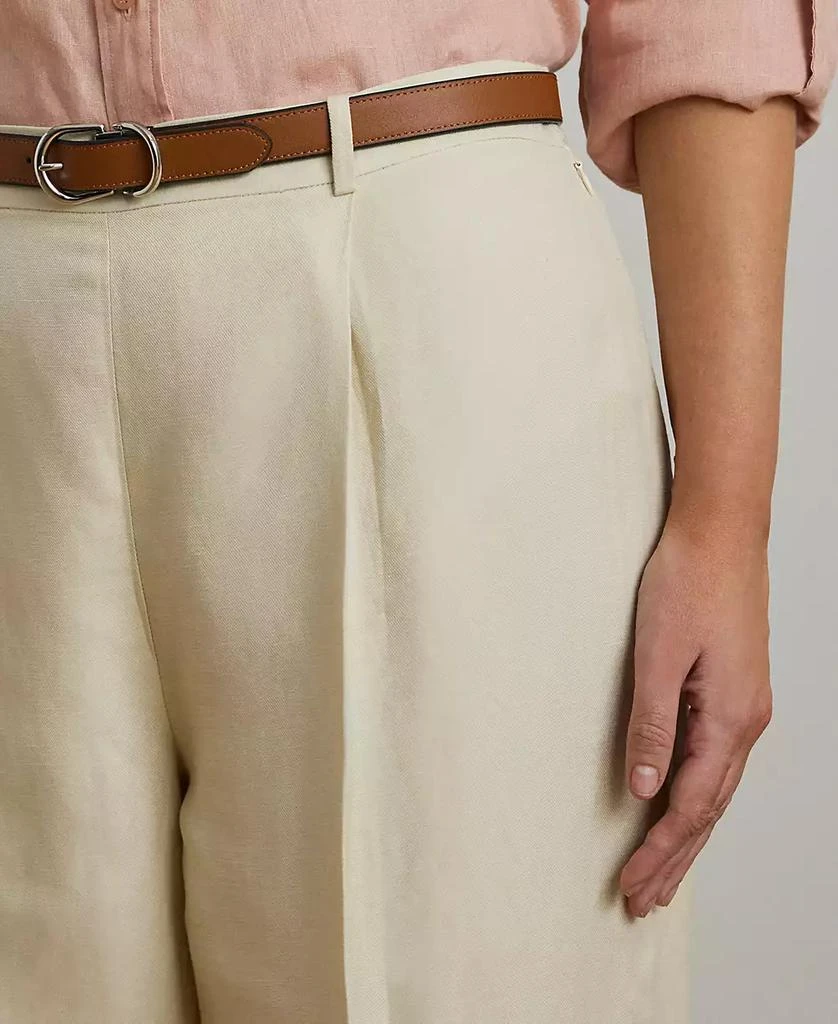 Ralph Lauren Plus Size Linen-Blend Twill Wide-Leg Pants 4
