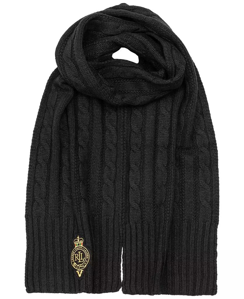 Ralph Lauren Cable Crest Patch Scarf