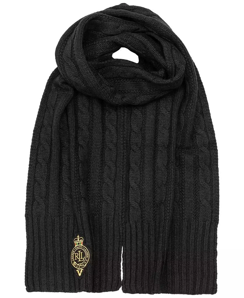 Lauren Ralph Lauren Cable Crest Patch Scarf 1