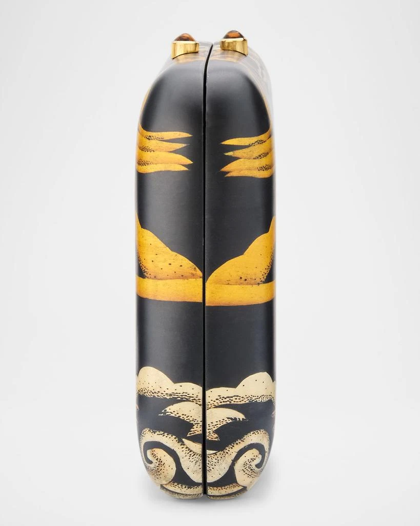 Silvia Furmanovich 18K Yellow Gold Marquetry Tibetan Rose Clutch 3