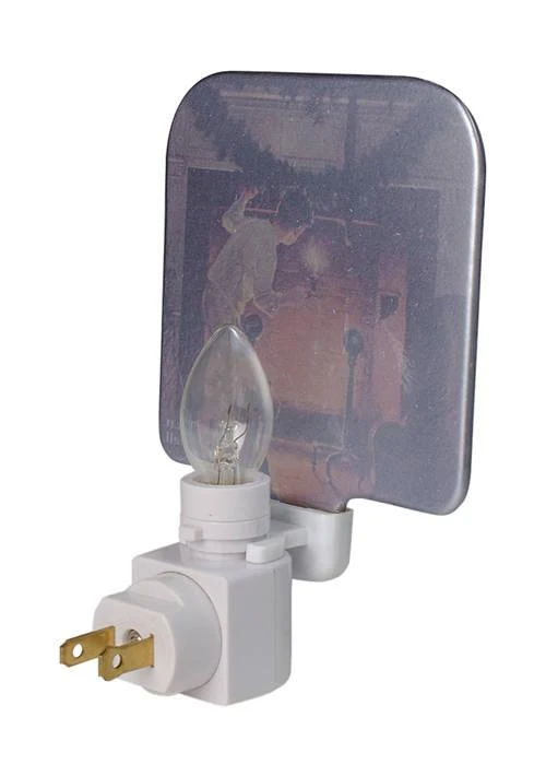Northlight 6Inch Norman Rockwell Is He Coming Glass Christmas Night Light 2