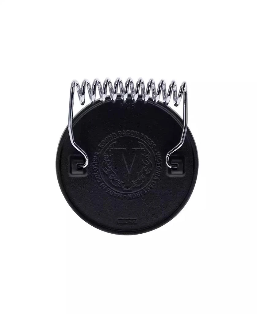 Victoria Bacon Press, 6.5 " Round / Meat Weight with Wire Handle 3