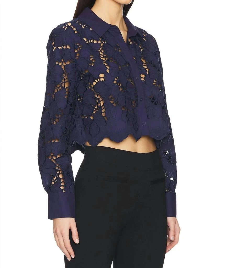 L'Agence L'Agence - Seychelle Cropped Button Down Shirt 2