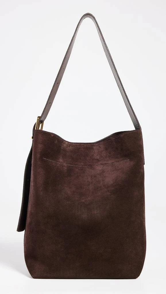 Madewell The Essential Bucket Tote in Suede 3