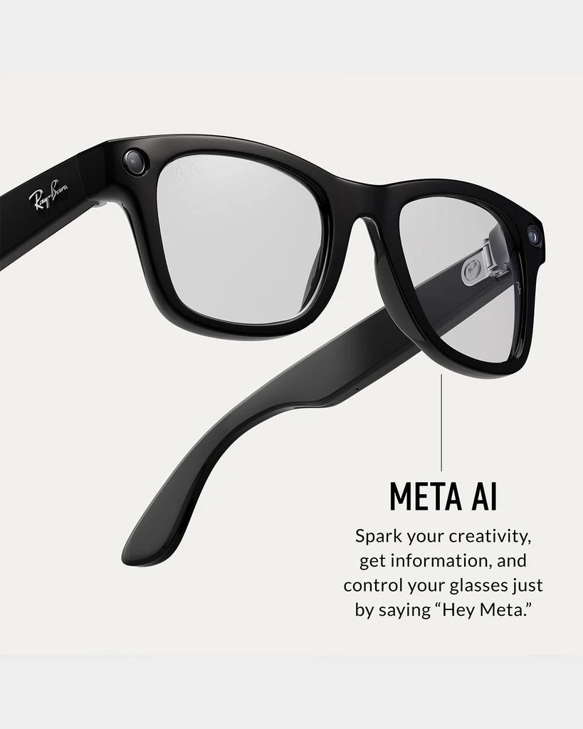 Ray-Ban Men's Ray-Ban Meta Wayfarer Large AI Glasses 4