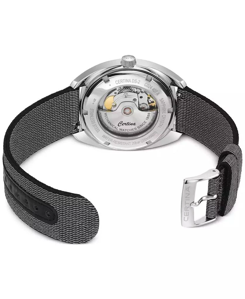 Certina Men's Swiss Automatic DS-2 Gray Synthetic Strap Watch 40mm 4