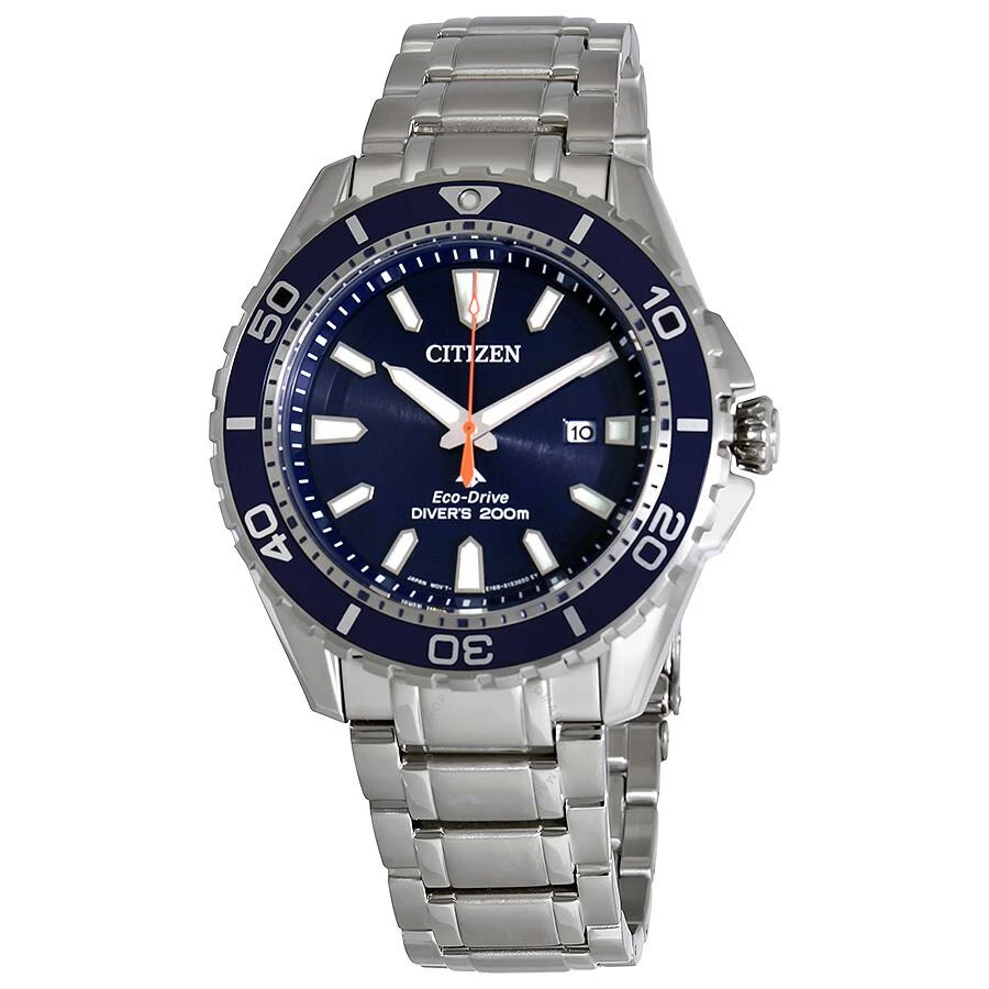 Citizen Promaster Diver 200 Meters Eco-Drive Blue Dial Steel Men's Watch BN0191-55L 1