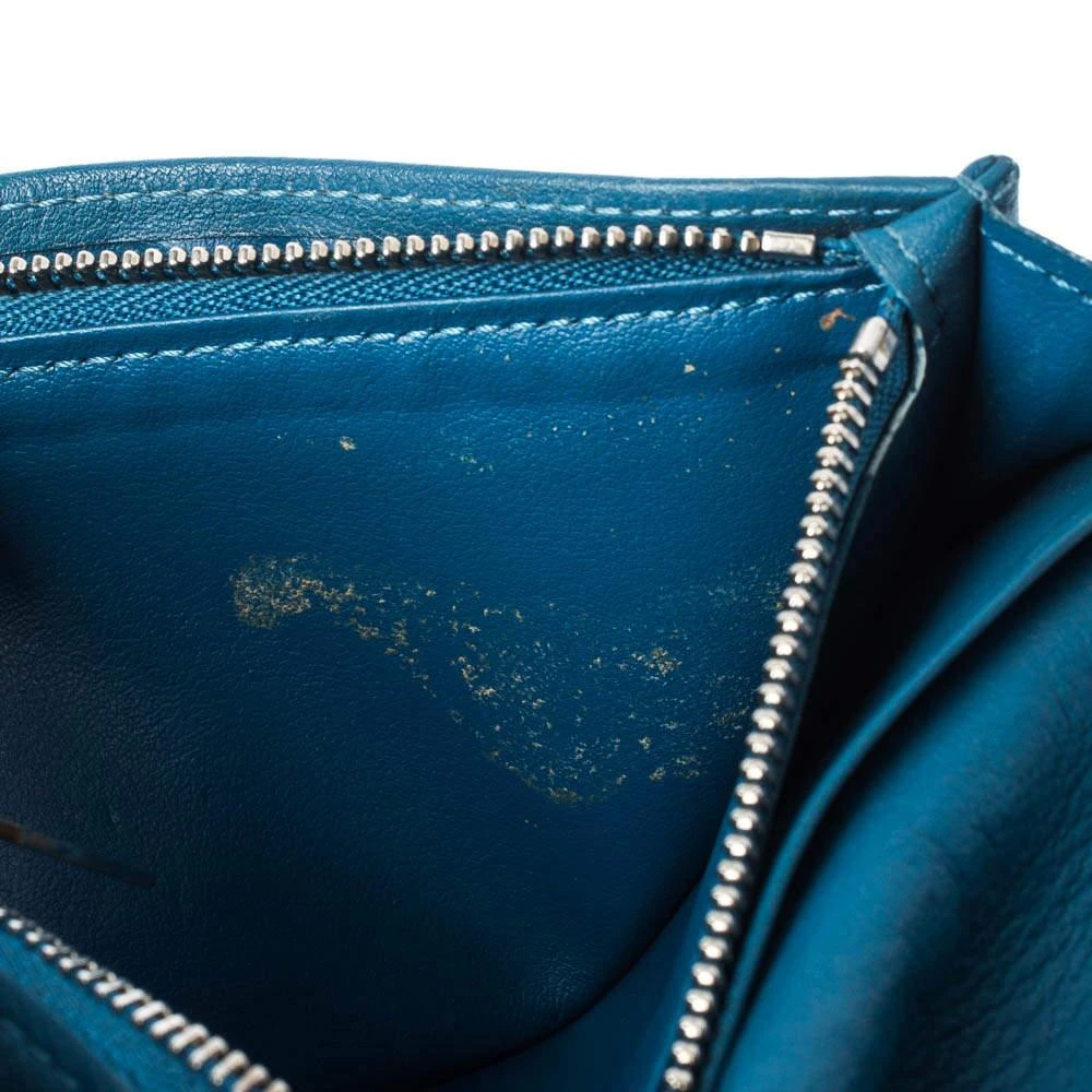 Louis Vuitton Louis Vuitton Blue Taurillon Leather Brazza Wallet 12